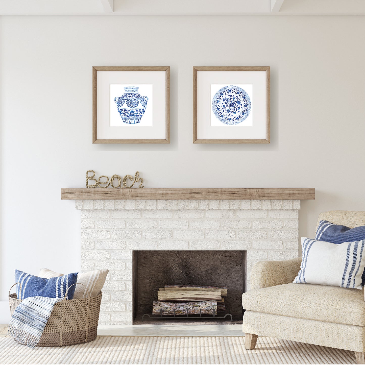 Janfive Studio - Art Wall Print Ming Plate