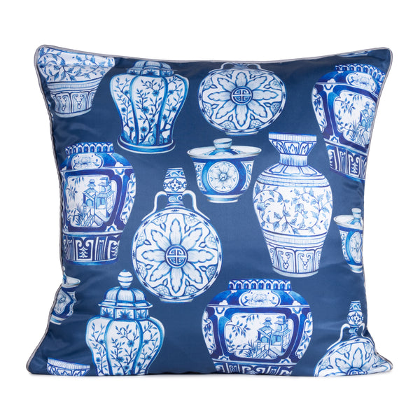 Janfive Studio Blue Pottery Cushion