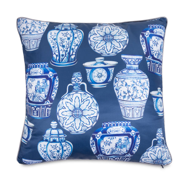 Janfive Studio Blue Pottery Cushion